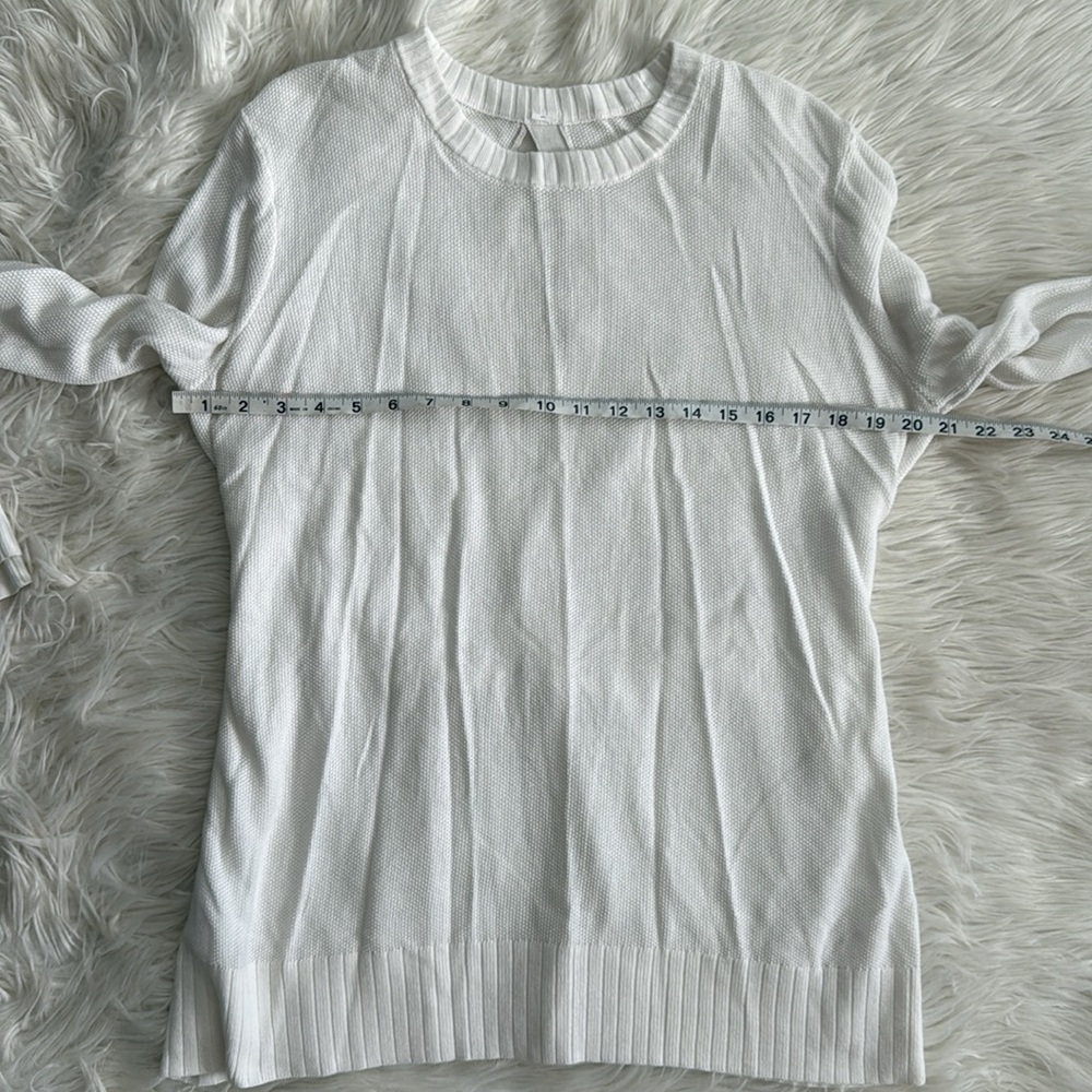 Lululemon Sincerely Yours White Sweater Size 8 - Picture 11 of 12